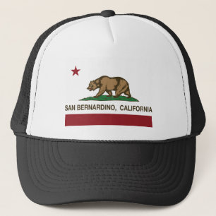 san bernardino california state flag trucker hat