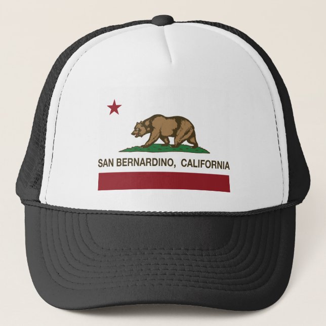 san bernardino california state flag trucker hat (Front)