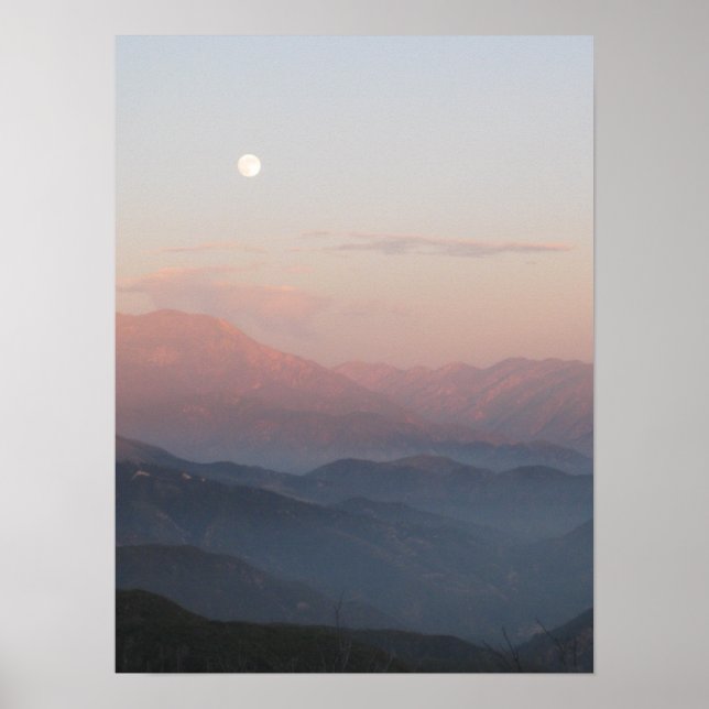 San Bernardino Mountain Moonrise Poster (Front)