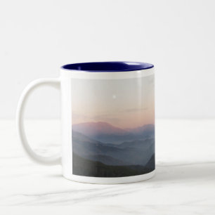 San Bernardino Mountain Moonrise Two-Tone Coffee Mug