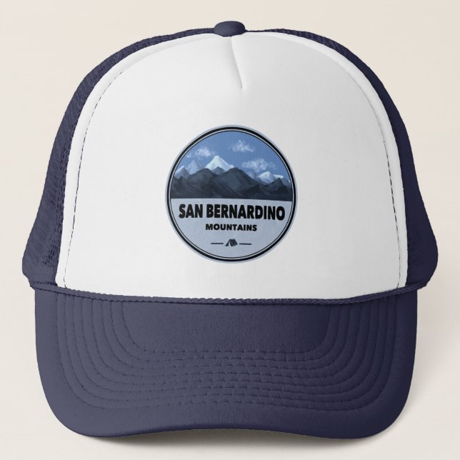 San Bernardino Mountains California Camping Trucker Hat (Front)