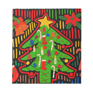 San Blas Island Christmas Tree Mola Notepad