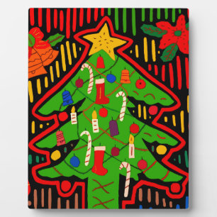 San Blas Island Christmas Tree Mola Plaque