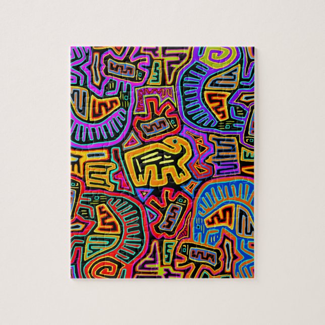 San Blas Island Mola Collage Jigsaw Puzzle (Vertical)