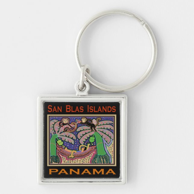 San Blas Islands Panama Mola Keychain (Front)