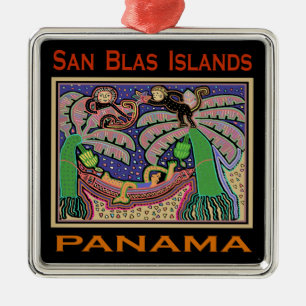 San Blas Islands Panama Mola Metal Ornament