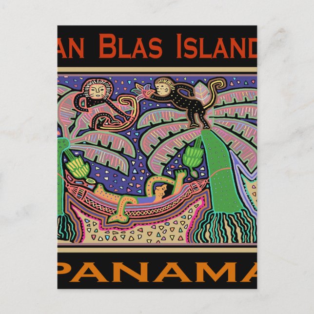 San Blas Islands Panama Mola Postcard (Front)