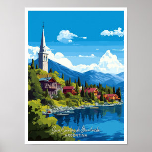 San Carlos de Bariloche Argentina Travel Poster