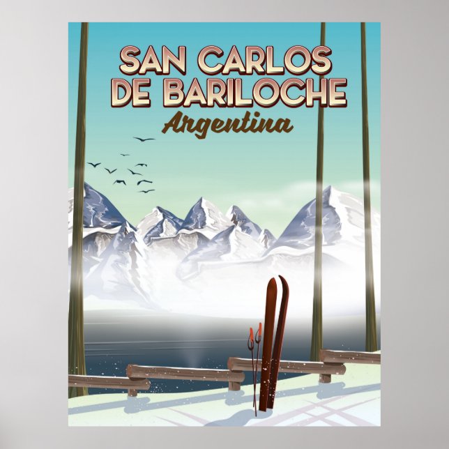 San Carlos de Bariloche poster de voyage ski (Devant)
