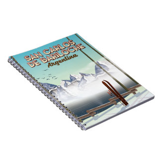 San Carlos de Bariloche Ski travel poster Notebook