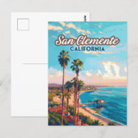 San Clemente California Beach Orange County Retro