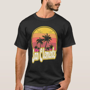 San Clemente California Beach Retro Sunset T-Shirt