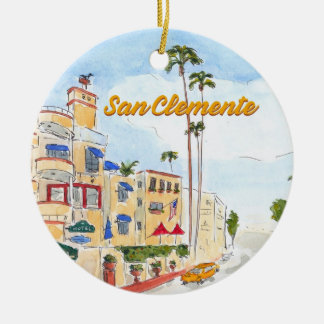 San Clemente California  Ceramic Ornament