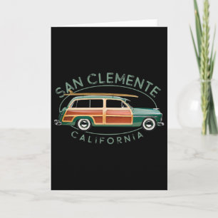 San Clemente California Vintage Surfing Card