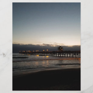 san clemente pier night time ocean california