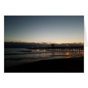 san clemente pier night time ocean california