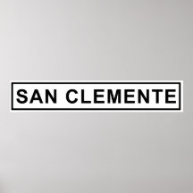 San Clemente Train Sign Poster
