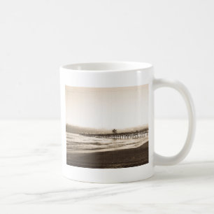 San Clemete pier California beach vintage photo Coffee Mug