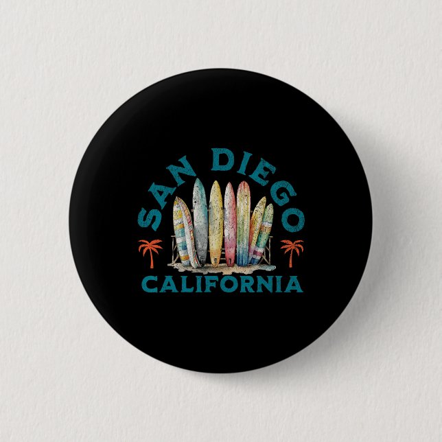 San Diego  2 Inch Round Button (Front)
