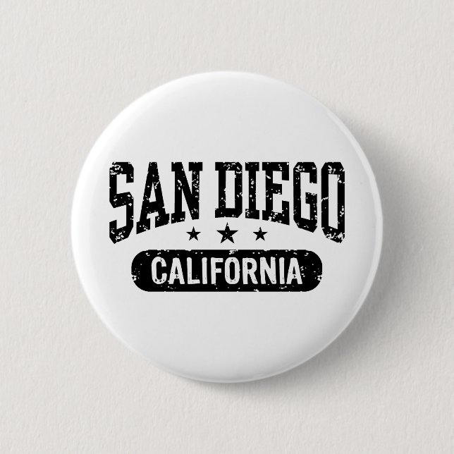 San Diego 2 Inch Round Button (Front)