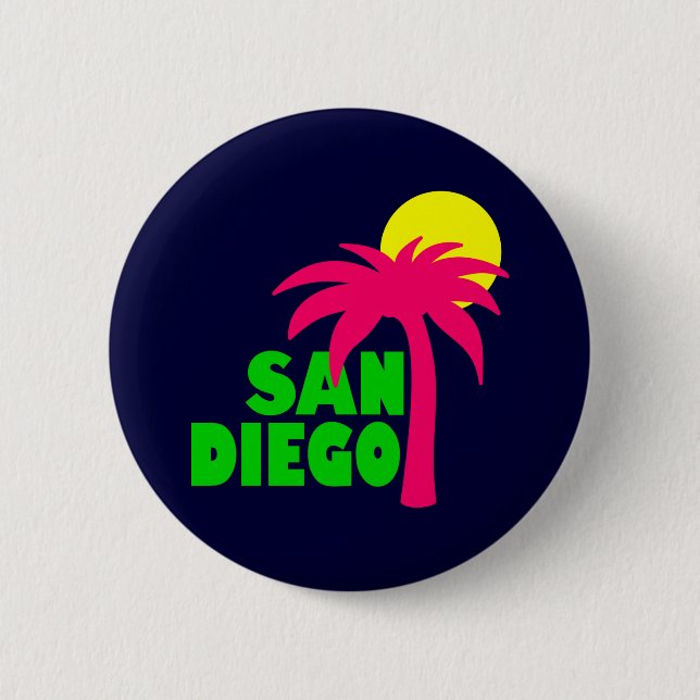 San Diego 2 Inch Round Button (Front)