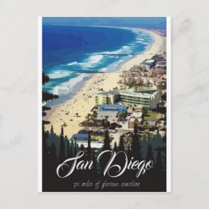 San Diego 70 miles of glorious coastline Postcard