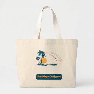 San Diego Beach Scene Large Tote Bag