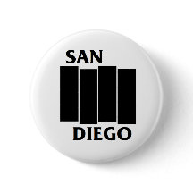 San Diego/Black Flag parody punk button