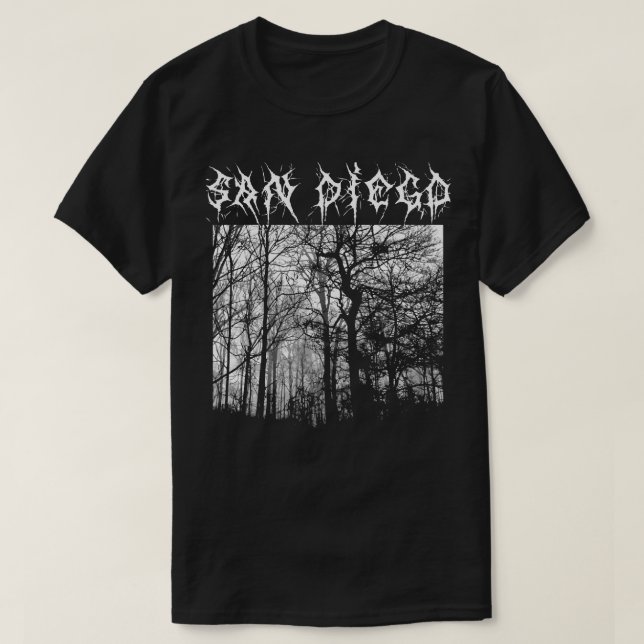 San Diego Black Metal T-shirt Metalshirt (Design Front)
