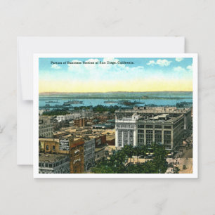 San Diego CA Business Section 1910s Postcard