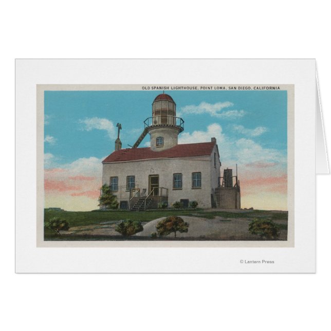 San Diego, CA - Old Spanish Lighthouse at (Front Horizontal)