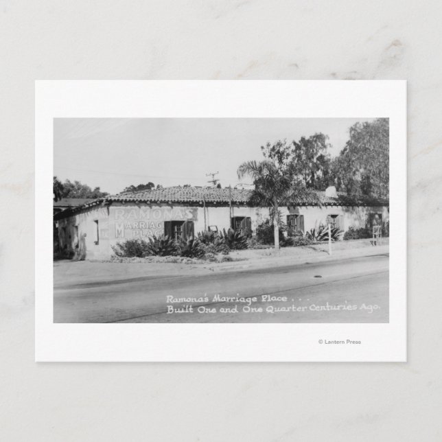 San Diego, CA Ramona's Marriage Place Photograph Postcard (Front)