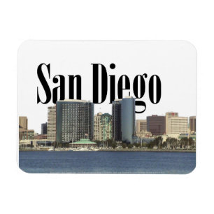 San Diego CA Skyline with San Diego in the Sky Magnet