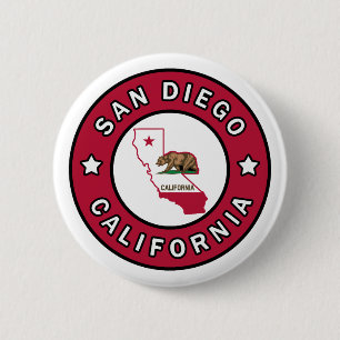 San Diego California 2 Inch Round Button