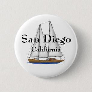 San Diego California 2 Inch Round Button