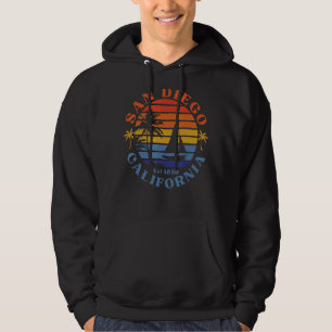 San Diego California Beach Sailboat Summer Vacatio Hoodie