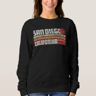 San Diego California Ca Vintage Retro  Beach Palm  Sweatshirt