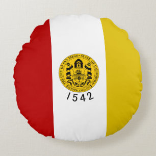 San Diego (California) City flag  Round Pillow