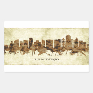 San Diego California Cityscape Sticker