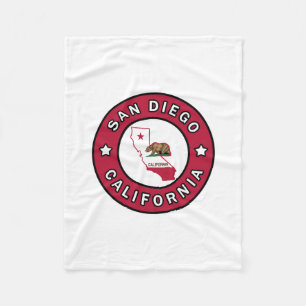 San Diego California Fleece Blanket