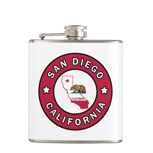 San Diego California Hip Flask (Front)