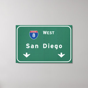 San Diego California Interstate Highway Freeway : Canvas Print