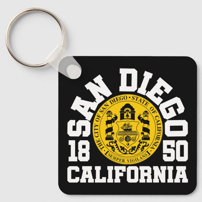 San Diego,California Keychain (Front)