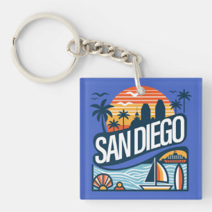 San Diego California Keychain