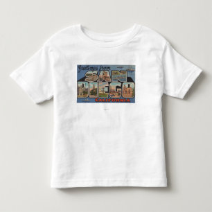 San Diego, California - Large Letter Scenes Toddler T-shirt