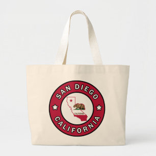 San Diego California Large Tote Bag