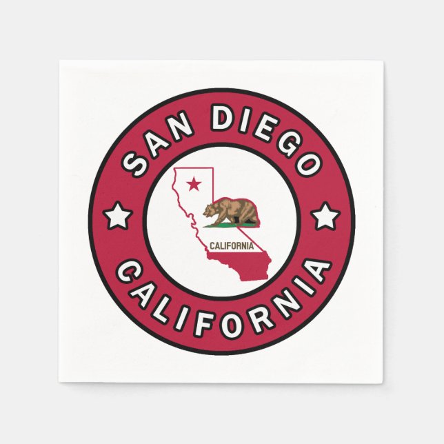San Diego California Napkin (Front)