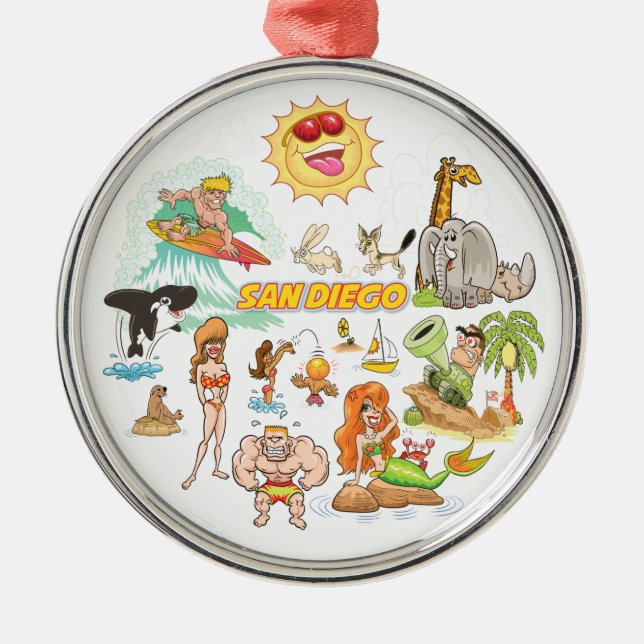 San Diego California Ornament (Front)