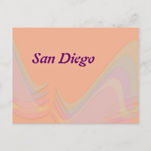 San Diego California Pastel Wings Postcard