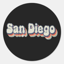 San Diego California Retro Distressed Art